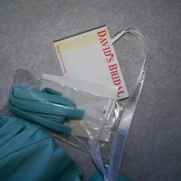 David's Bridal Dress Wedding Party Cocktail 6 NWT Blue - Picture 9 of 15